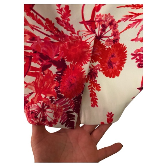 Mario Serrani Italy ladies Shift Dress Size 4 Great Condition Red/Pink floral - Picture 10 of 11